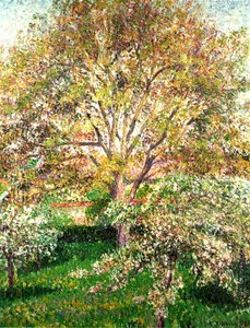 エラニーでブルームの木々、1895 作： Camille Jacob Pissarro